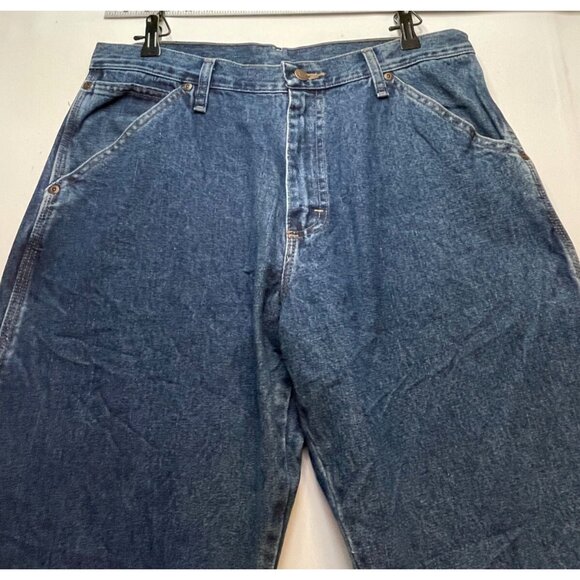 Wrangler jeans mens 33 x 31 carpenter utility pockets 94LS0DV blue - Picture 7 of 8